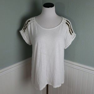 Anthropologie Akemi + Kin Metal Accent Tee